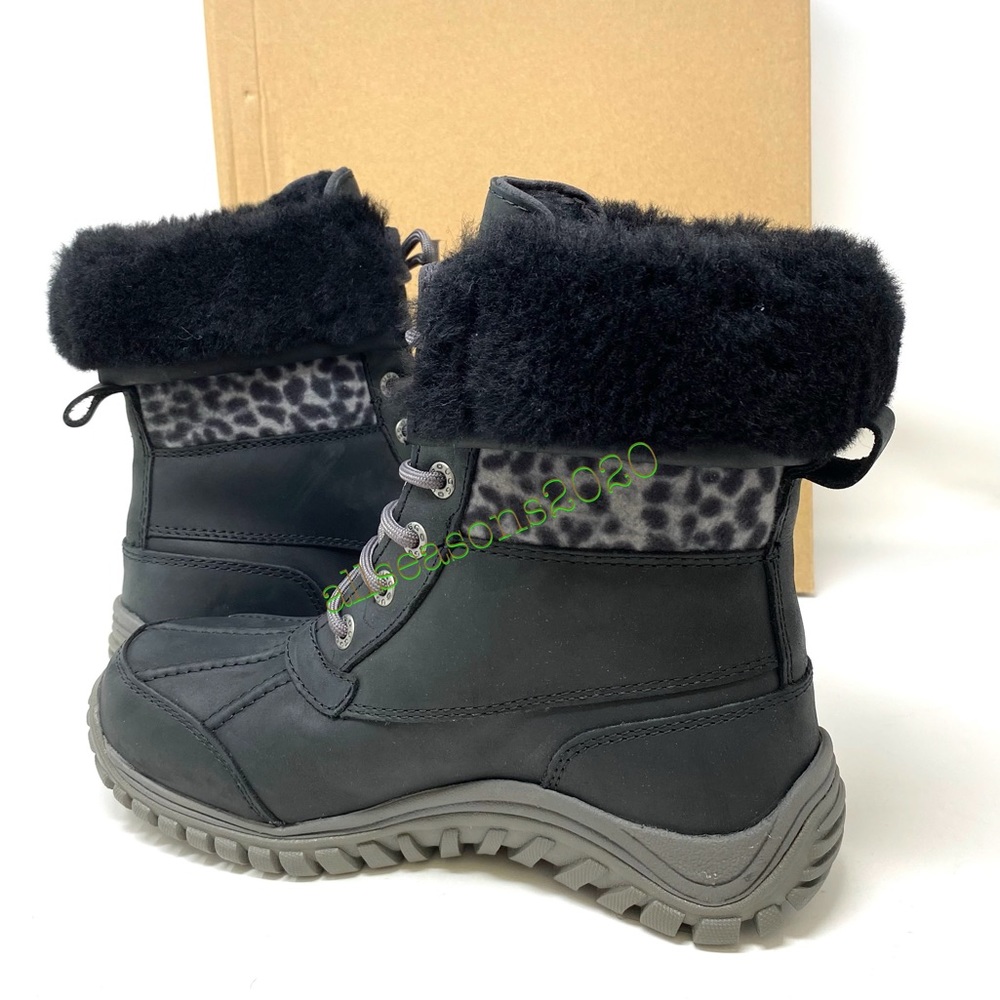UGG Women’s Boots Adirondack 2 Exotic Black Grey - Picture 3 of 11